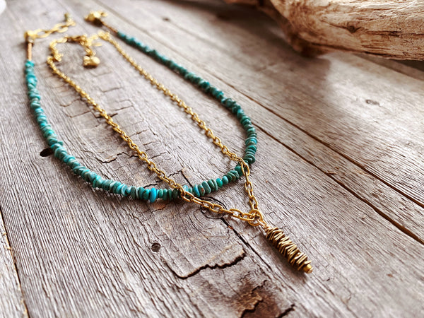 Boheme Brass Stack Necklace