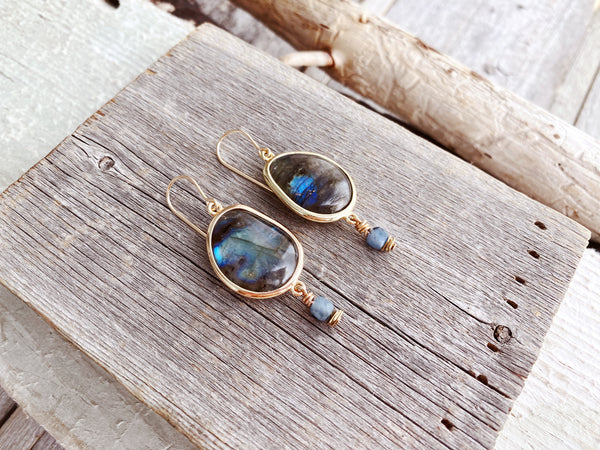 Fjord Labradorite Earring