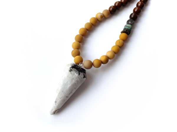 Rainbow Moonstone Pendulum & Mookaite