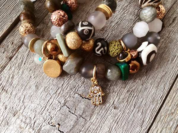 The Hamsa Bracelet Set