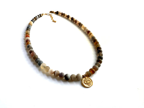 Nicole- Botswana Agate Necklace
