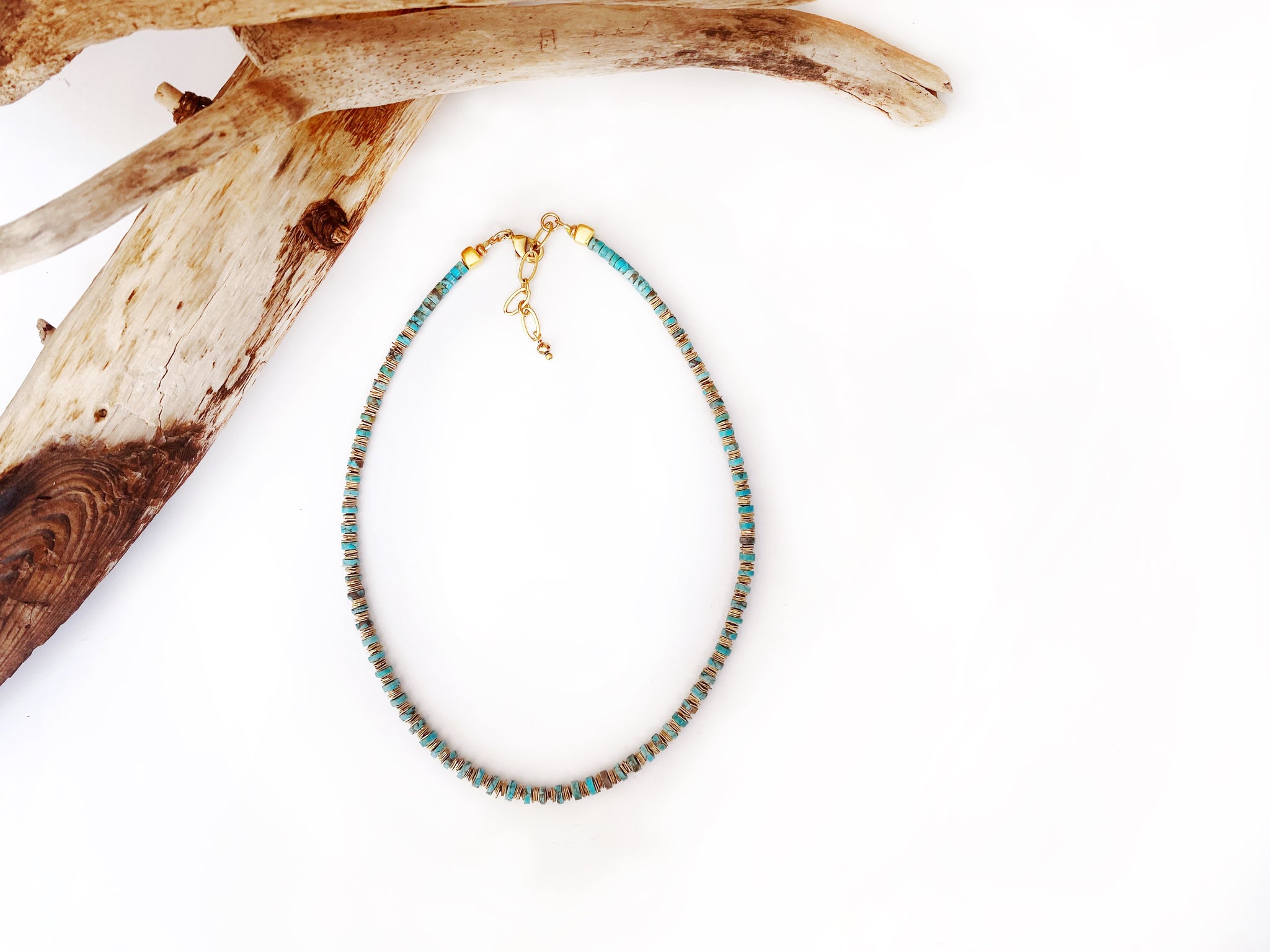 Turquoise Oxbow Necklace (small stone)