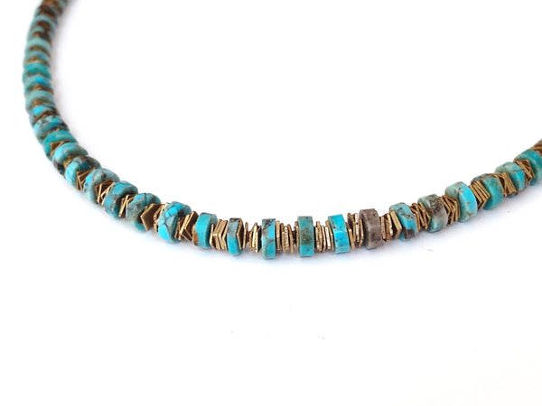 Turquoise Oxbow Necklace (small stone)