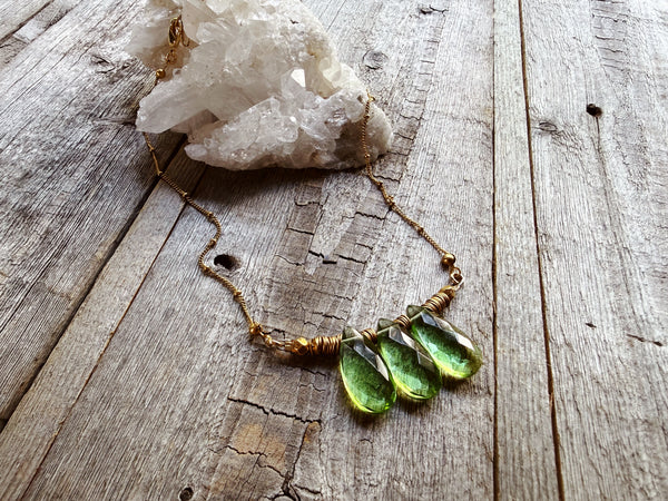 Grotto Green Quartz Necklace