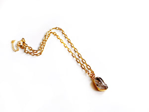 Raw Herkimer Diamond Necklace