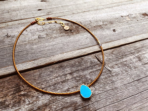 Electroplated Turquoise Necklace