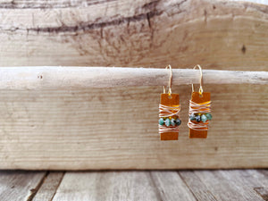 Petite Emerald Messy Wrapped Earring