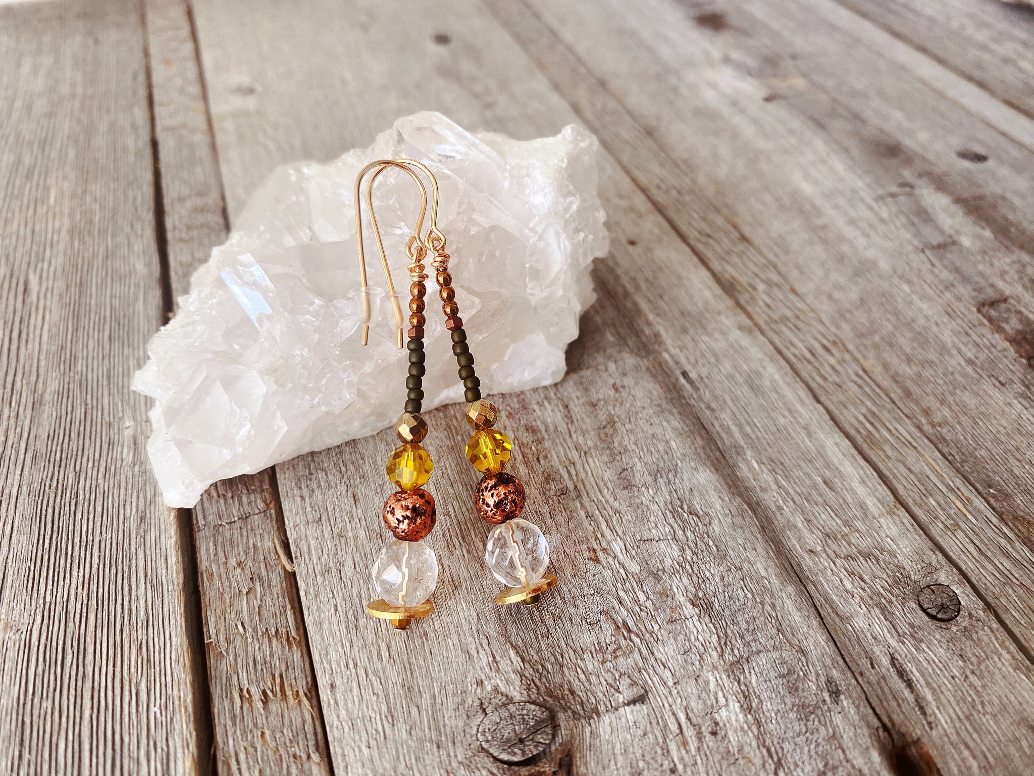 Quartz Swing Earring