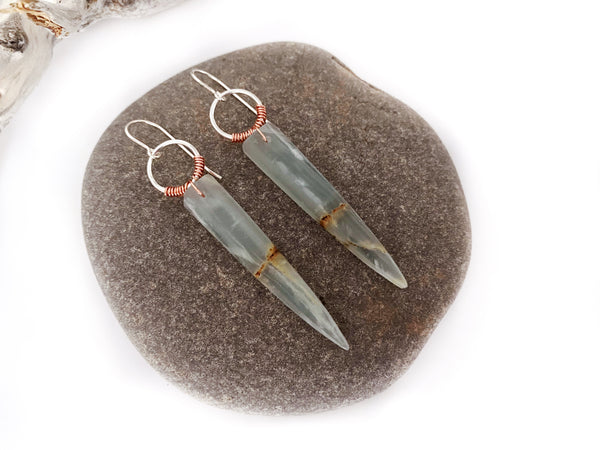 Argentinian Blue Calcite Power Earring