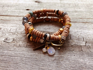 Leather Wrap Bracelet: Inner Light