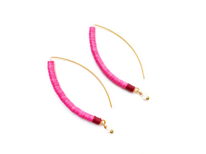 Rica Earring: Rose Pink + Crystal Quartz