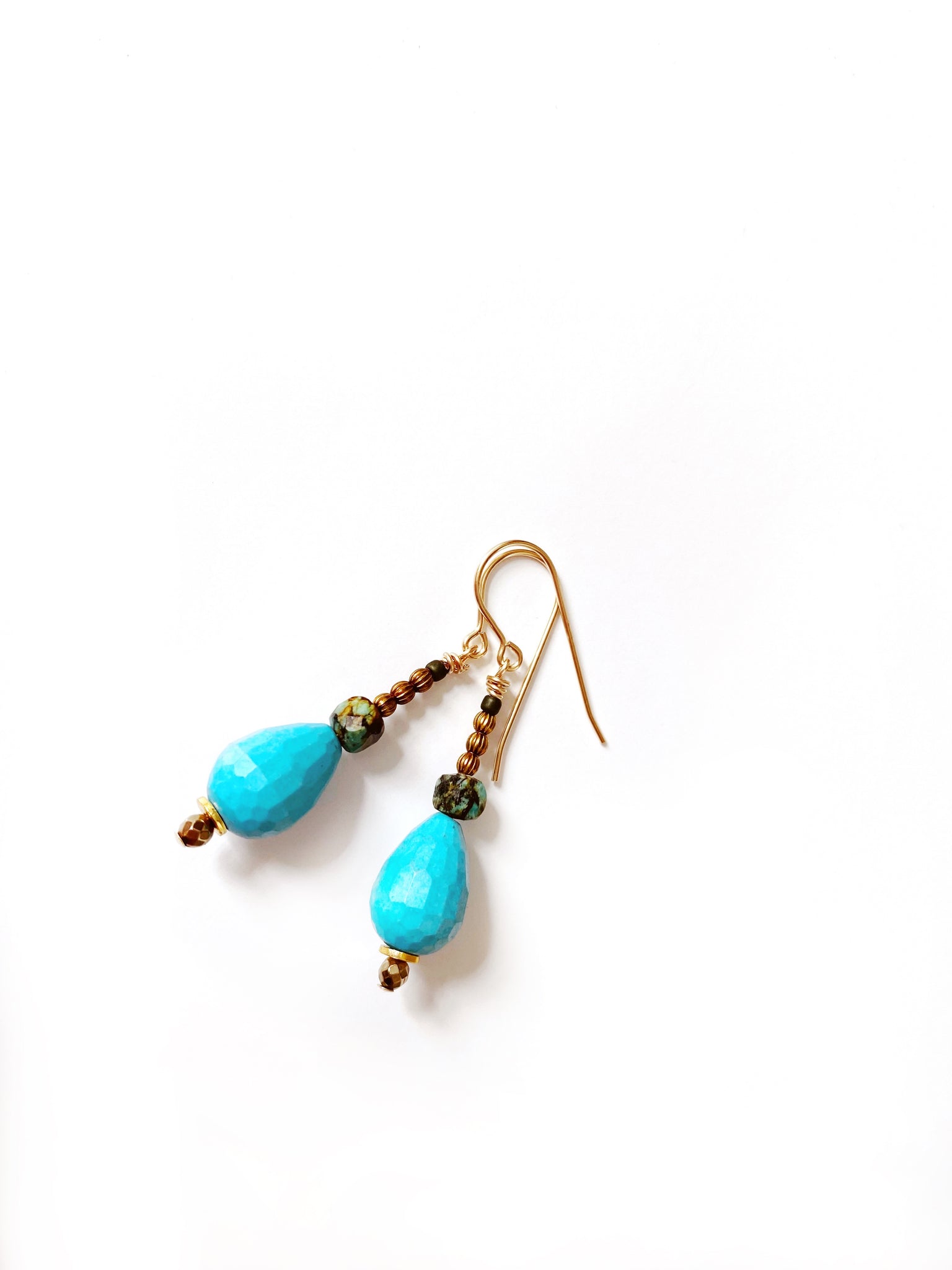 Two Turquoise Drop Earring