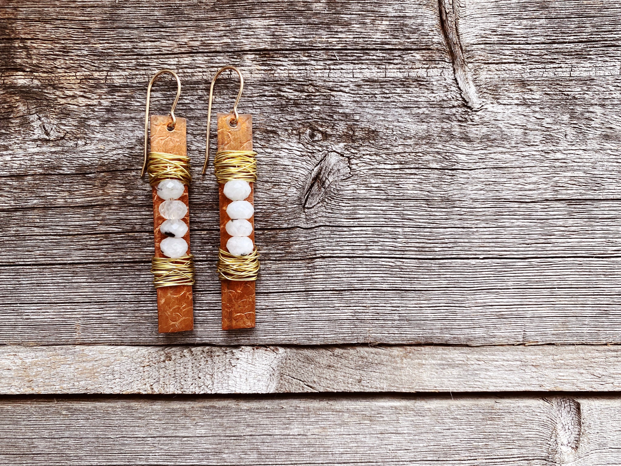 Moonstone Stack Messy Wrap Earring